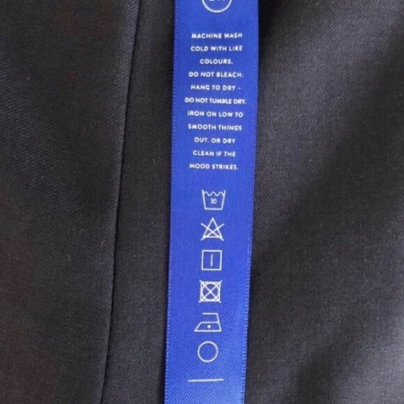 Kit And Ace Go To Trousers Dark Navy Blue Size 0 Wool Dress Pants - Picture 12 of 13